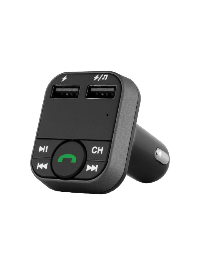 WAGAN Durable ABS Plastic Bluetooth Hands-Free Sturdy FM Transmitter Black 4.6 x 15.2 x 7.6 cm 2036 - Image 1